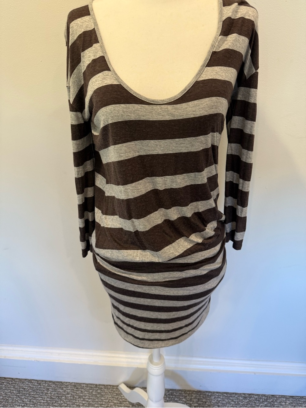 Joie Gray and Cream Clothing Label Close-Up